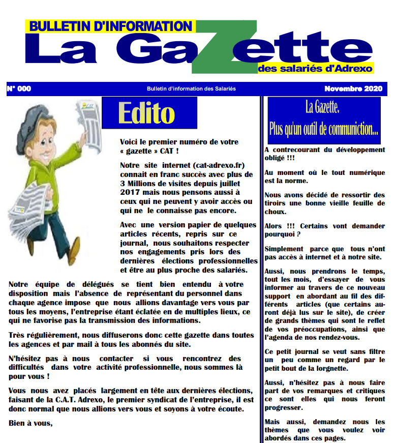 Nouvelle gazette CAT !